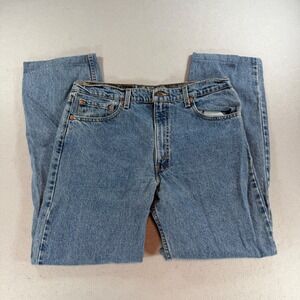 Levi's 555 Relaxed Fit Straight Leg Jeans Mens 36x32 Blue Vintage Made in USA